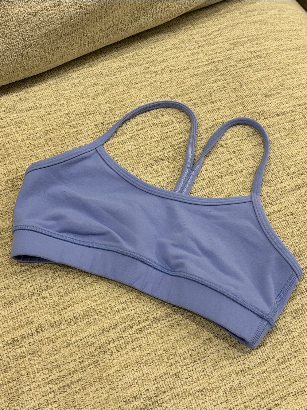 Ladies Blue Lululemon Strappy Sports Bralette